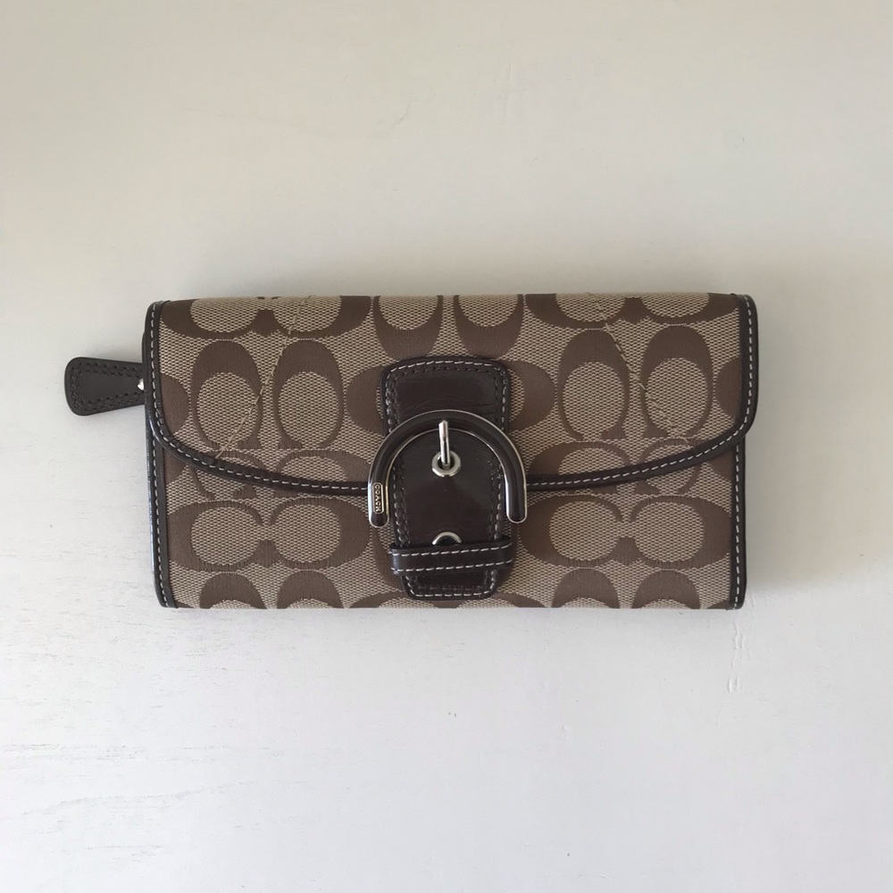 Coach Signature Print Wallet